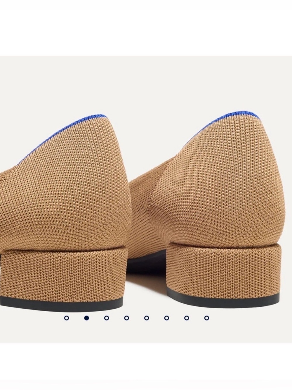 Rothy’s The High Point Wren Captoe Flats 8.5 Camel & Black NIB $190 Retail - Picture 5 of 10